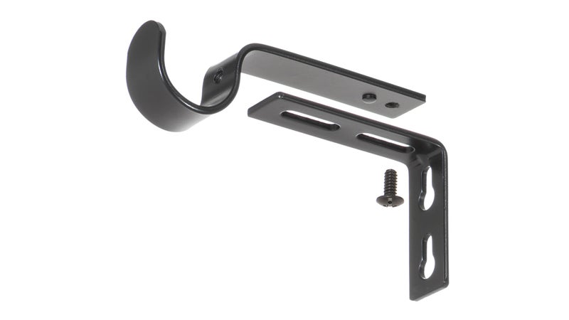 Ivilon Adjustable Brackets for Curtain Rods - for 7/8 or 1 Inch Rods. Set of 2 - Black - Image 3
